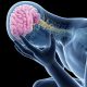 ψηφιακή 3d απεικόνιση ανθρώπου σε ψυχική διαταραχή με ορατό το νευρικο και σκελετικό του σύστημα