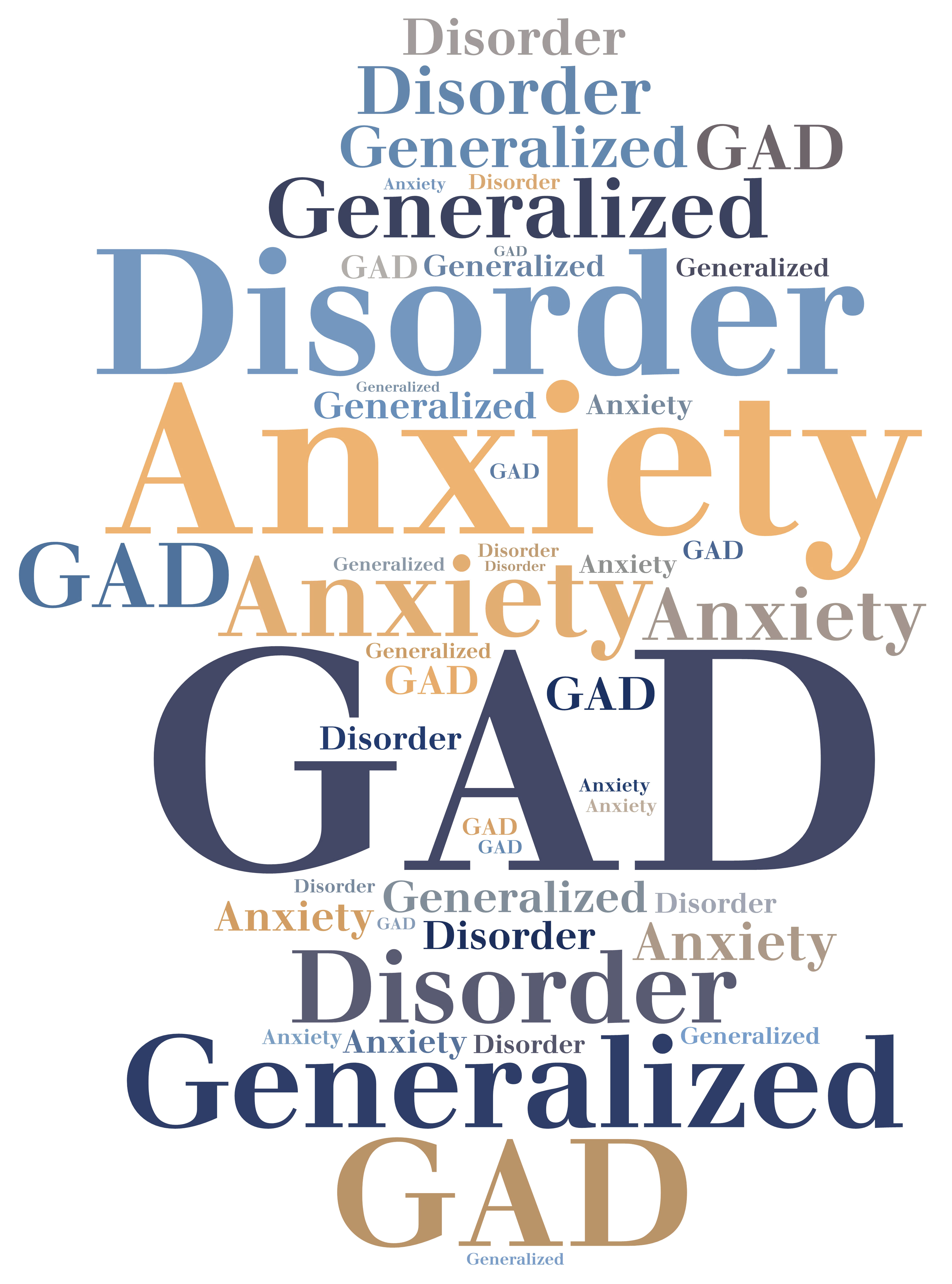 GAD - Generalized Anxiety Disorder. Disease abbreviation.